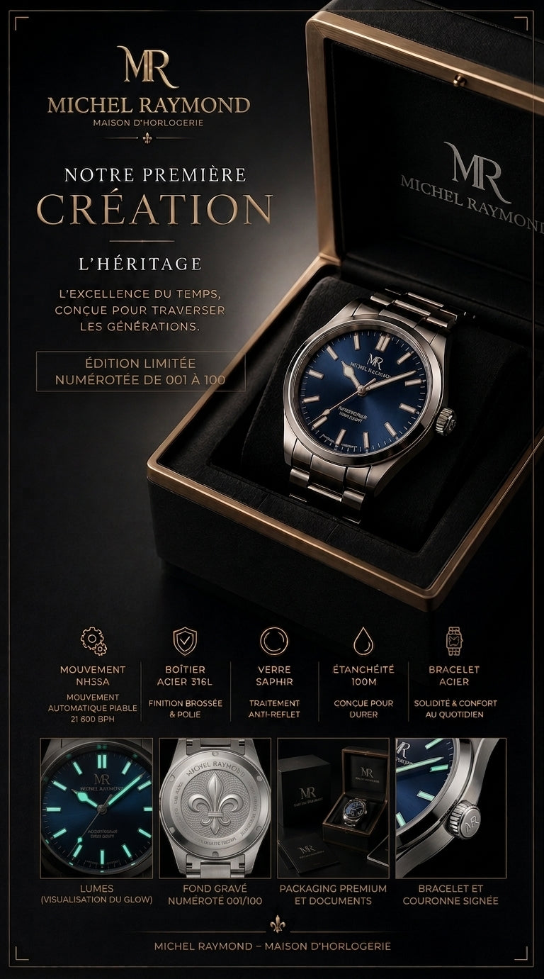 Founders Edition Automatic – Héritage 10ATM, Boitier acier 316L & Mouvement SEIKO NH35A